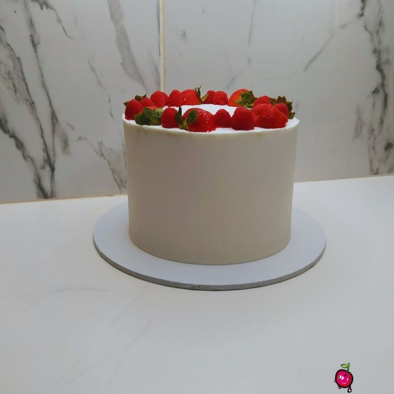 Vanilla & Chocolate Cake with Mixed Berries on Top (Full)