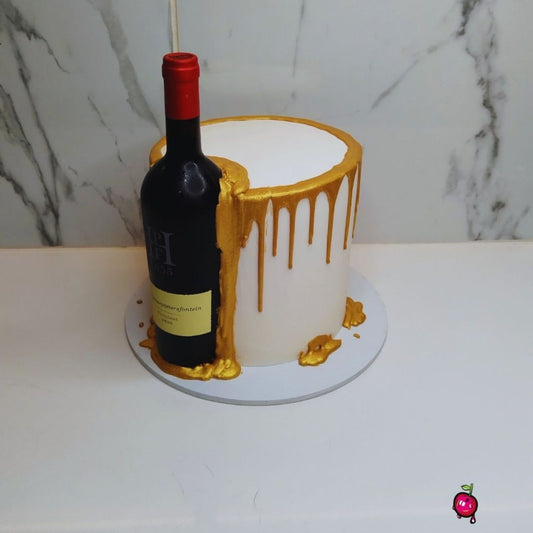 Wine Bottle Drip Cake