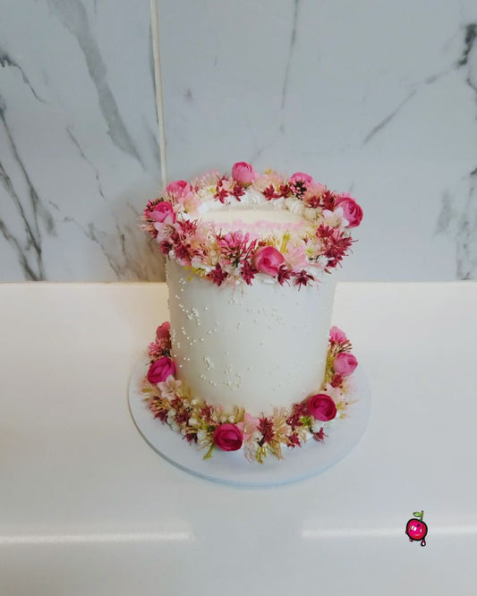 Bridgerton Themed Floral Cake