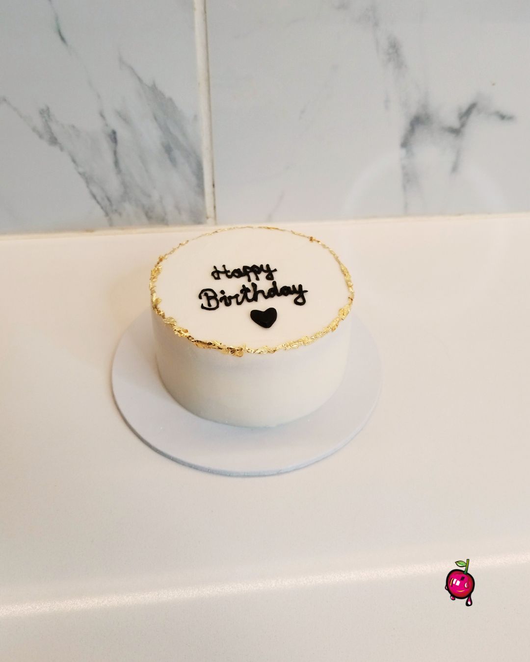 Happy Birthday Bento Cake with Heart