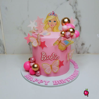 Pink Barbie Birthday Mini Cake