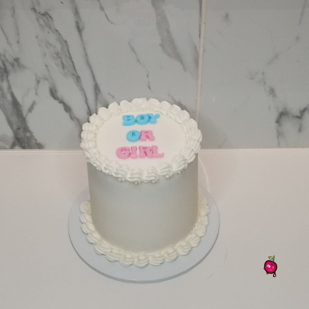 Boy or Girl Gender Reveal Cake