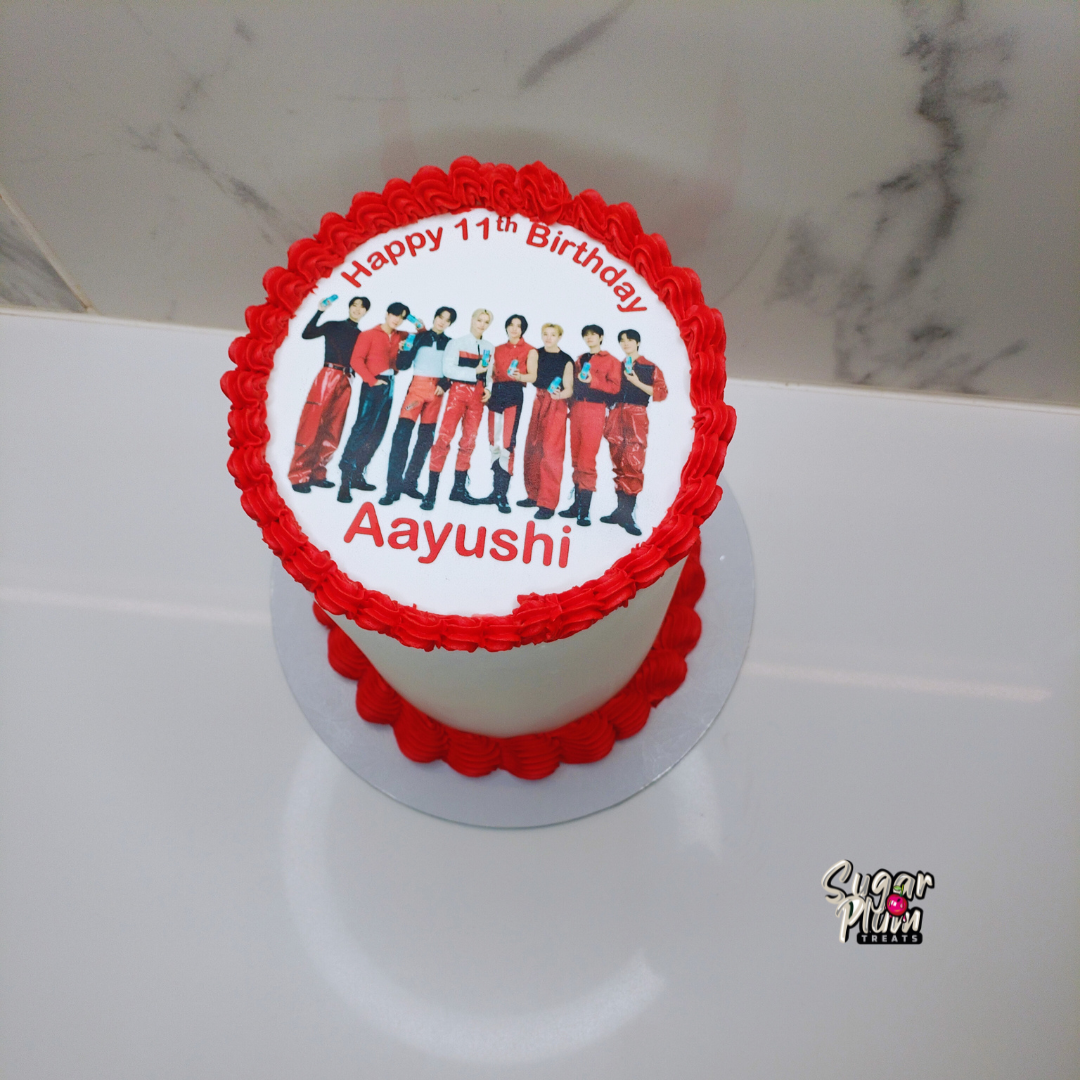 Red & White Birthday Cake