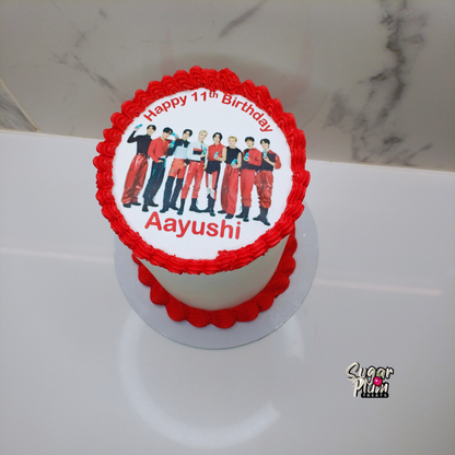 Red & White Birthday Cake