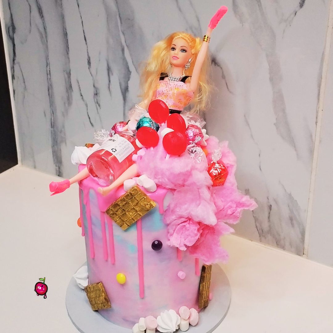 Party Barbie Themed Birthday Cake