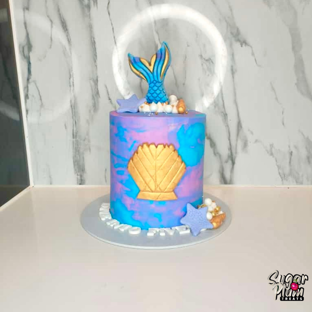 Mermaid Themed Birthday Cake
