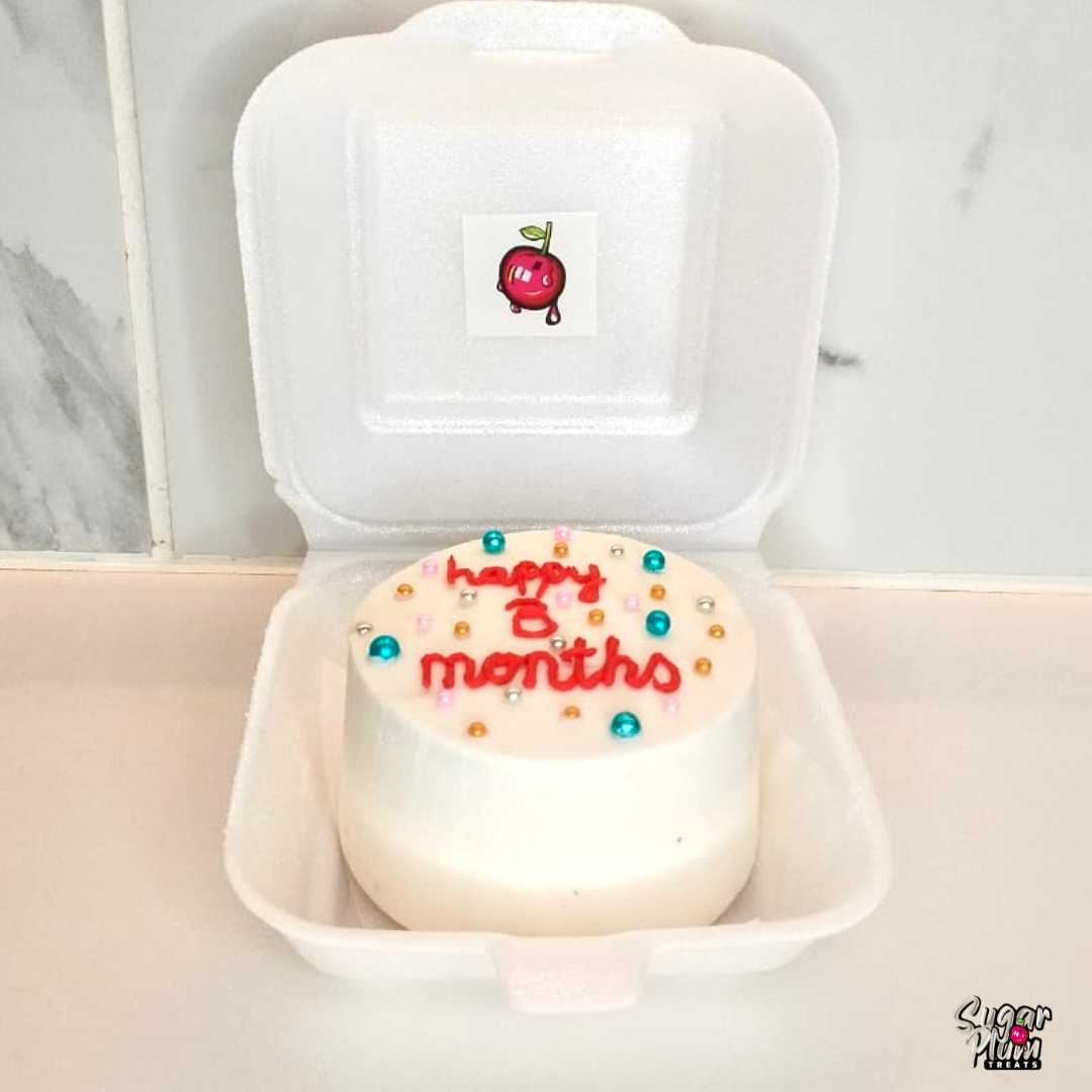 “Happy 3 Months” Bento-Lunchbox Cake