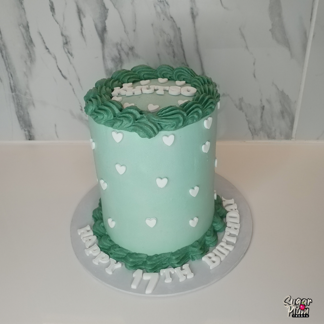 Pastel and Hearts Birthday Mini Cake
