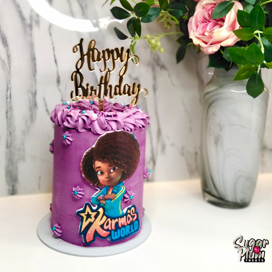 Karma's World Themed Birthday Cake