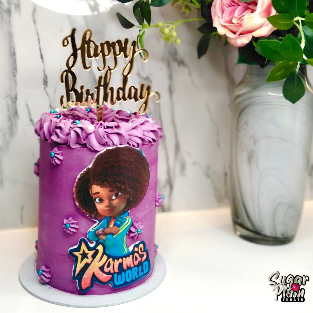 Karma's World Themed Birthday Cake