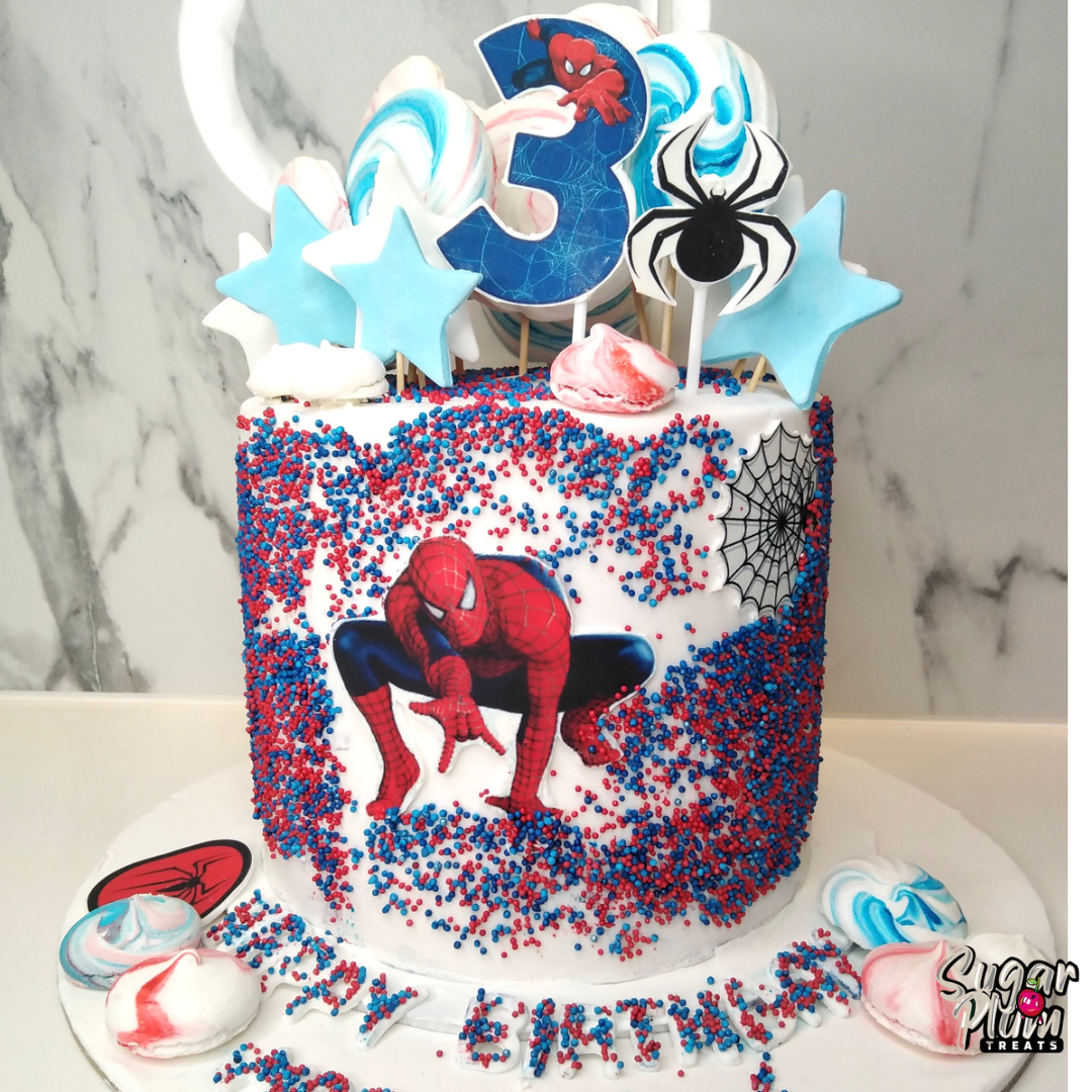 Spiderman Sprinkles Cake