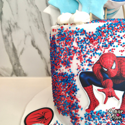 Spiderman Sprinkles Cake