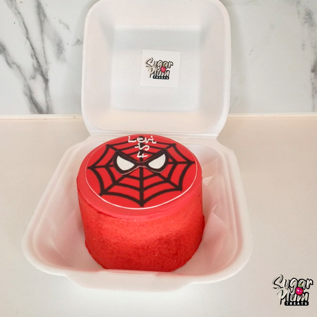 Name &Age + Spiderman Bento- Lunchbox Cake