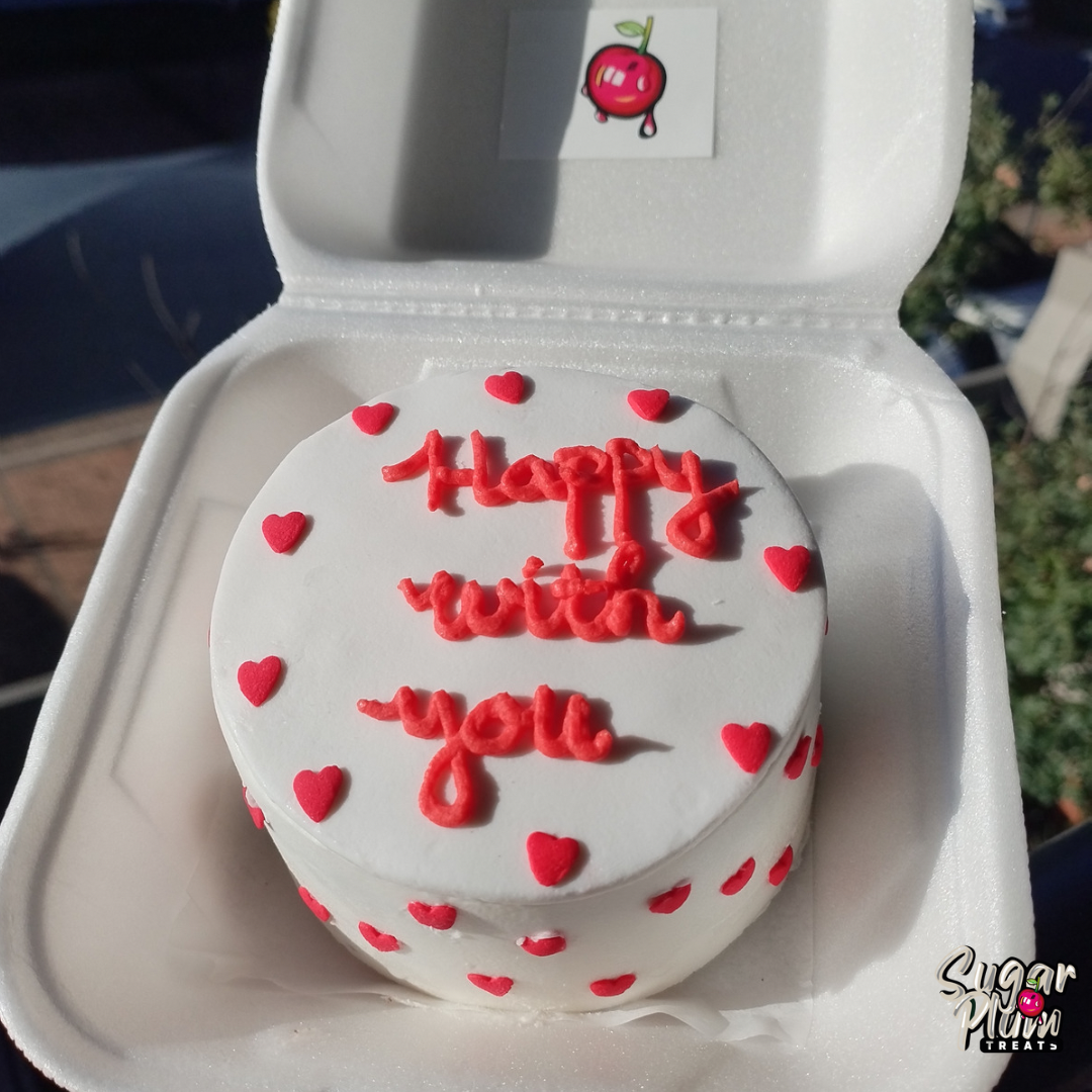 Hearts + Message Bento-Lunchbox Cake
