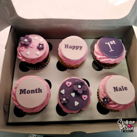 Months Celebration Birthday Cupcakes