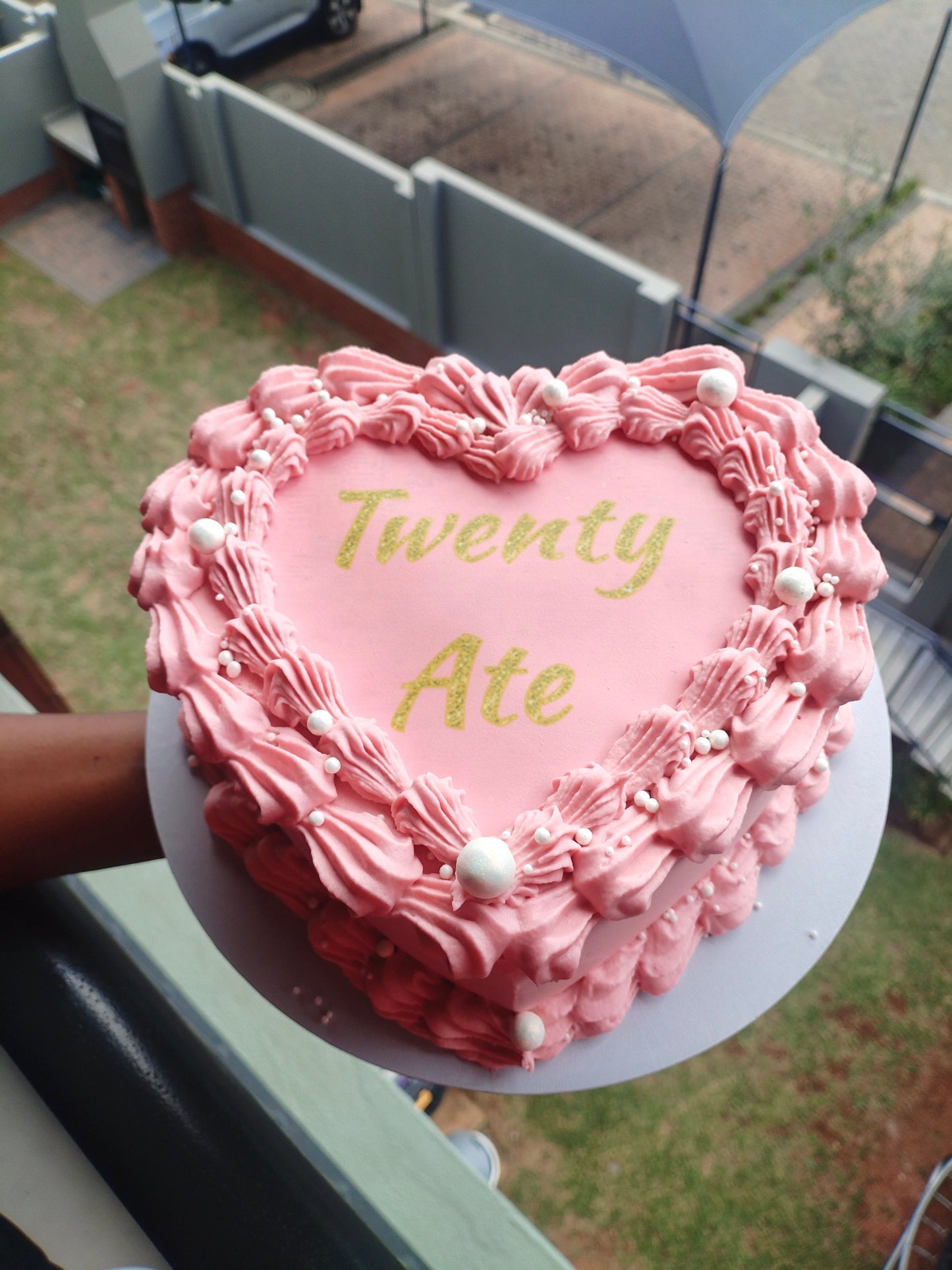 “Twenty Ate”  Heart Cake