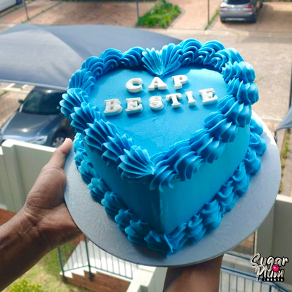 “Capricorn Bestie” Heart Cake