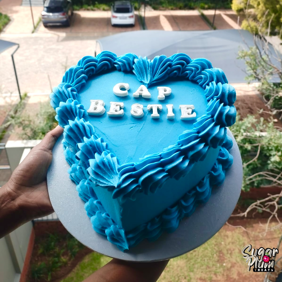 “Capricorn Bestie” Heart Cake