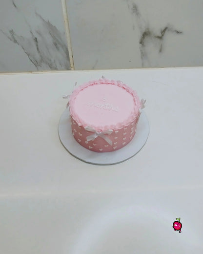 3 Months Bento Cake With White Bows