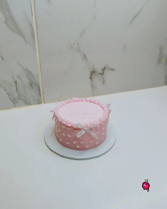 3 Months Bento Cake With White Bows