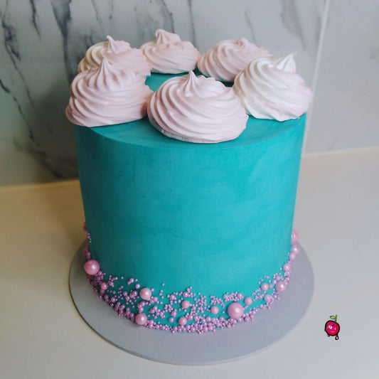 Meringue Top Birthday Cake