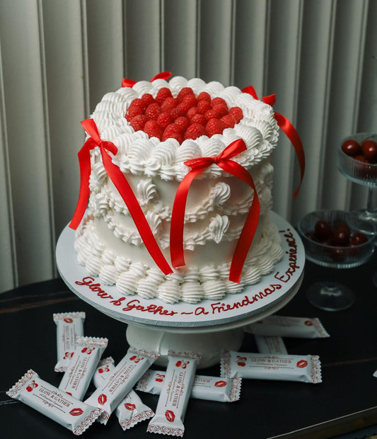 Festive Holiday Friendmas Celebration Cake