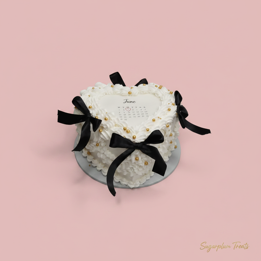 Heart Calendar Cake - Consistent Pink 1